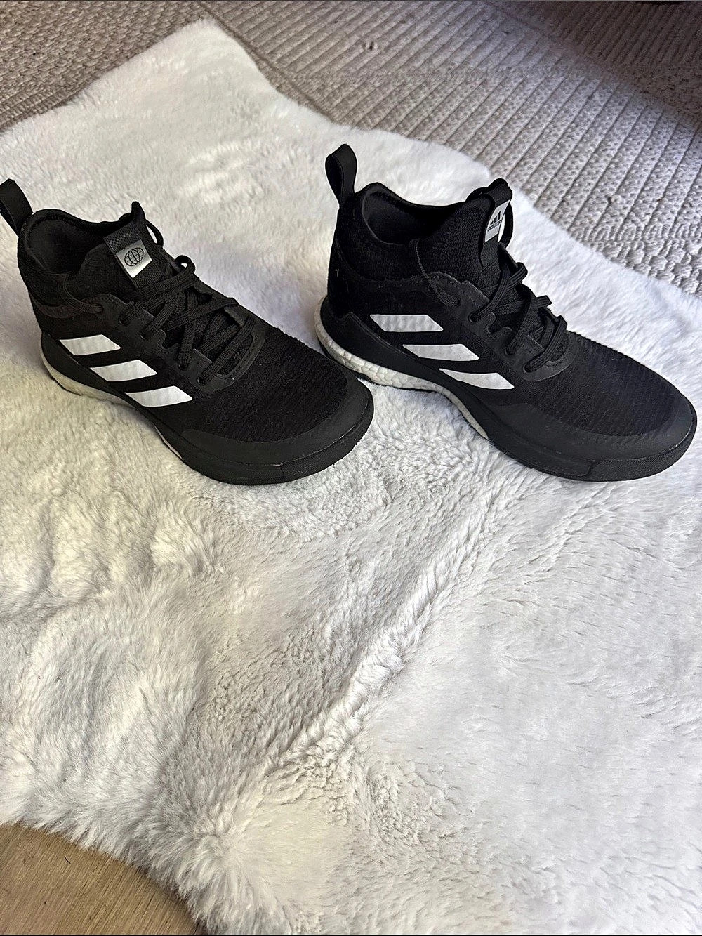 adidas Crazyflight Athletic Shoes in Black & White